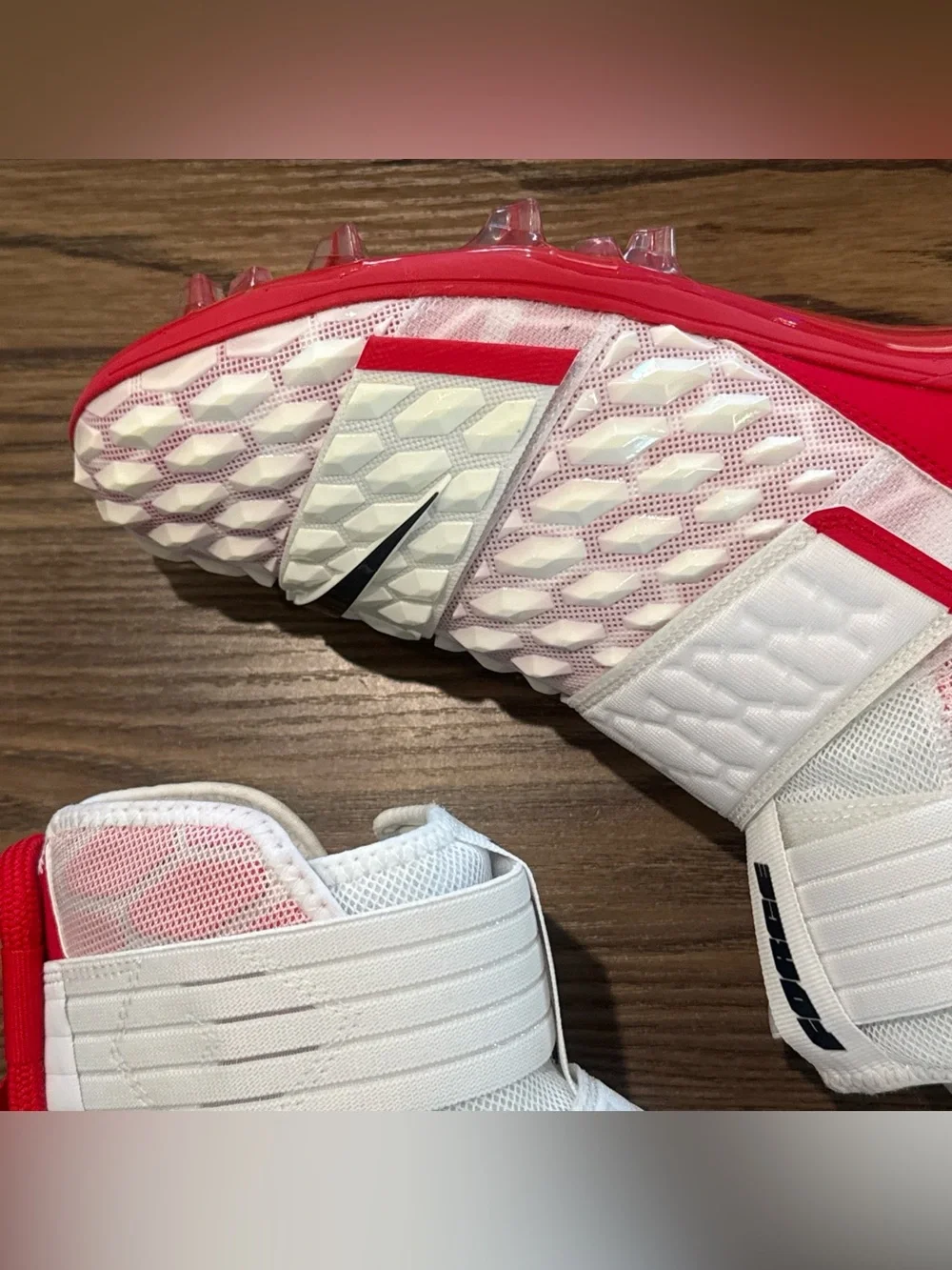 Size 13 Nike Force Savage Elite 2 Football Cleats White/Red BV3962-106